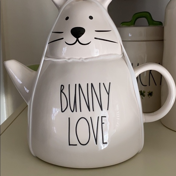 Rae Dunn Bunny Love teapot - Picture 2 of 6